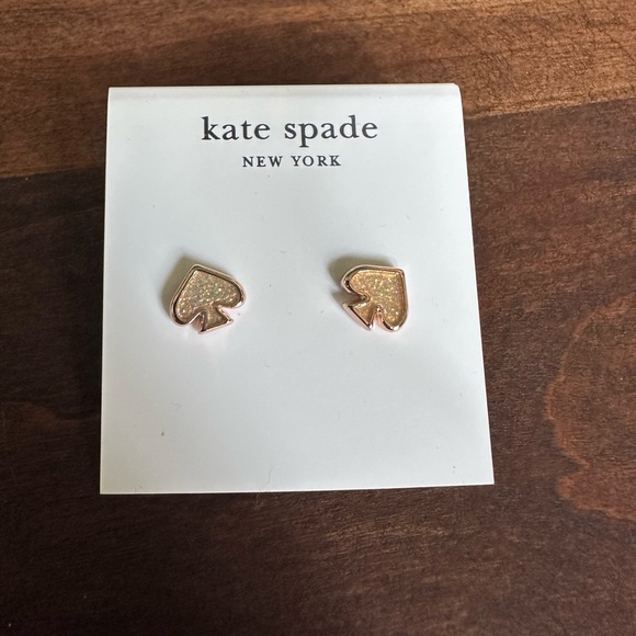 Kate Spade Glittering Gold Spade Earrings - Picture 1 of 2